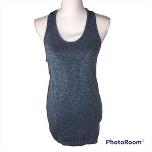ZYIA Heathered Blue Copper Charged Tank Top Medium Workout Athletic Exercise